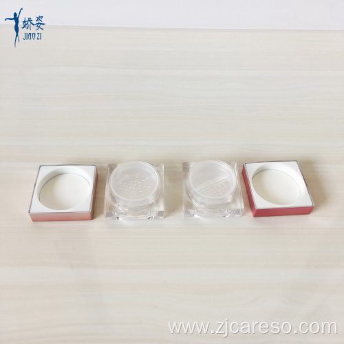 Square Loose Powder Jar with Rotative Sifter